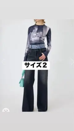 moussy W WAIST WIDE LEG STRAIGHT