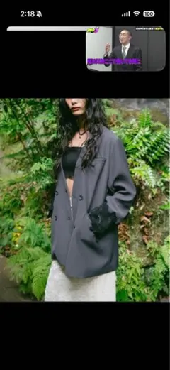 marte sahara レースカフオーバージャケット　グレー