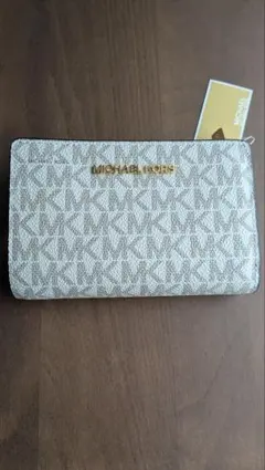 未使用★MICHAEL KORS 二つ折り財布　ホワイト白
