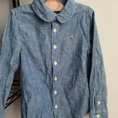 美品ポロラルフローレン　コットンデニムシャツ115㎝