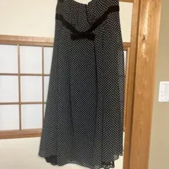 レディースドレス　ドット柄