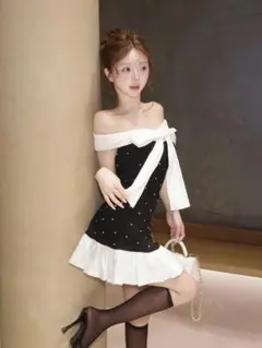 Darich ビジューリボンプリーツミニセットアップ F-L - メルカリ
