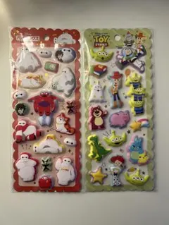 [正規品] ディズニー　トイストーリー　ベイマックス　マシュマロシール2枚セット