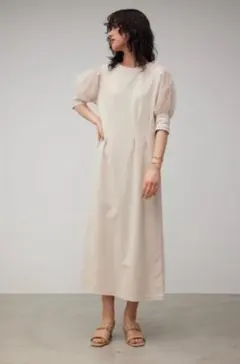 【美品】AZUL BY MOUSSY 袖シアー　ワンピース