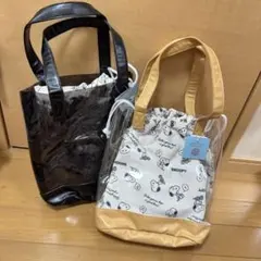 スヌーピー　巾着付きバッグ　トートバッグ　巾着