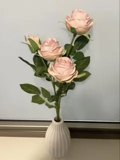 プランタンローズ　淡いピンク　アーティフィシャルフラワー　ハイクオリティ造花