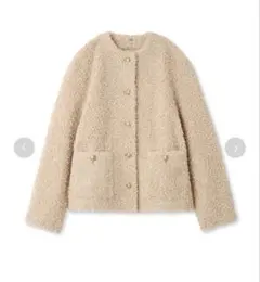 Mila Owen 金釦ノーカラーコンパクトボ アジャケット