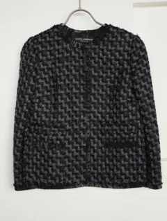 新品タグ付き DOLCE&GABBANA ツイード ジャケット 38 黒 2026年最新】D&G ／ Dolce＆Gabbana レディース ノーカラージャケット
