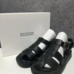 MACKINTOSH PHILOSOPHY レザー グルカサンダル 黒　24.0