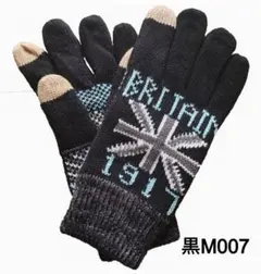 手袋 スマホ対応　メンズ　暖かい ニット手袋　フリースボア裏　グローブ