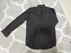 Paul Smith ポールスミス　ブラック/ピンクストライプ長袖シャツ