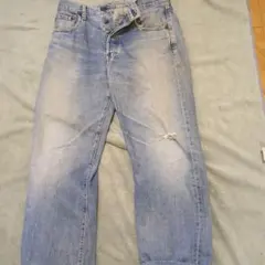 Levi's シンチバック デニムパンツ ライトブルーw32 BIG E