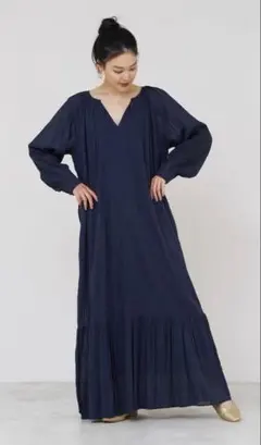 極美品ヌキテパ 洗える ブルーストライプ バックツイストロング