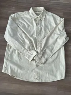 GU クリーム色 長袖シャツ L