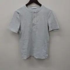 (5) ZARA ヘンリーネック 半袖カットソー グレーのサムネイル