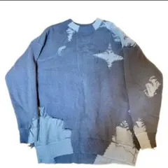 ダメージニットセーター