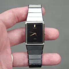 80s Vintage Seiko ARC セイコーアーク レクタン ブラック - メルカリ