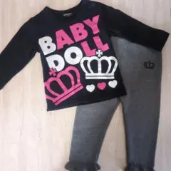 BABYDOLL ミニー 長袖Tトップス80cmと長ズボンsのセット