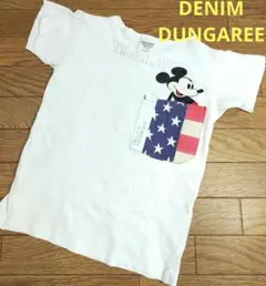 DENIM DUNGAREE　半袖Tシャツ　フィス　ミッキー　Disney