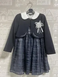 ネイビー ジャケット付きドレス