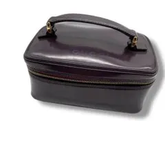 GUCCI バンブー　バニティバッグ　ロゴ　ブラウン　ポーチ　ハンドバッグ