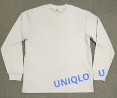 【美品】UNIQLO U AIRism 長袖カットソー ベージュ Lサイズのサムネイル