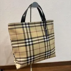 BURBERRY バーバリー ノバチェック PVC トートバッグ ハンドバッグのサムネイル