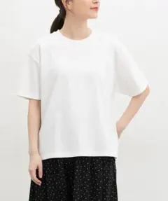 新品タグ付　さらり快適『ハニさら』きれいめＴシャツ2枚セット　UVカット接触冷感のサムネイル