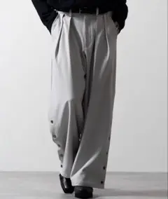CLEL マルチシルエット ルーズサイドボタンパンツ
