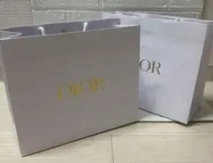 Dior ホワイトショップ袋 2枚セット