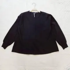 【HK WORKS LONDON】(LL) レディース パール装飾 ニット 黒