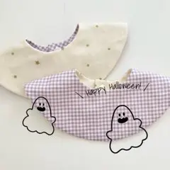 ◎お試し価格◎ハンドメイド　つけ襟スタイ　ギンガムチェック　ハロウィンにも♪