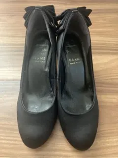 September moon BEAMS ブラック ハイヒール リボン付き