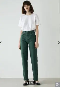 【moussyマウジー】PLAIN JEANS COLOR STRAIGHT