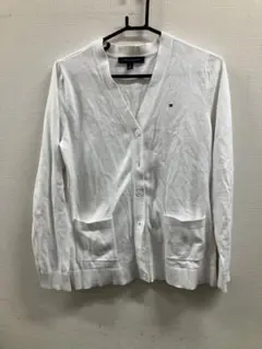 TOMMY HILFIGER ホワイトコットン　カーディガン Mサイズ