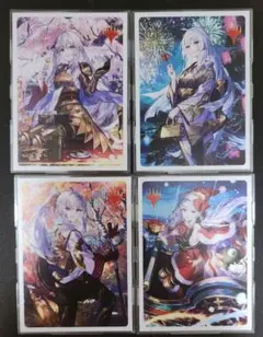 未開封〈藤ちょこ×放浪皇：四季の旅路〉完結記念コマンダープロテクター12個セット MTG 藤ちょこ×放浪皇 コマンダー プロテクター 春夏秋冬 4種 セット