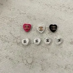 CCハート型ネイルパーツ ７個セット