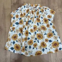 après les cours ひまわり柄 半袖シャツ 110