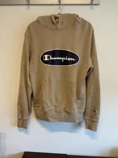 Champion ベージュ パーカー フード付き