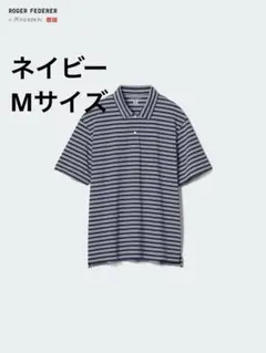 ユニクロ　Roger Federer エアリズムポロシャツ M 69 NAVY