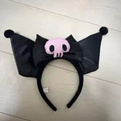 スカルリボン耳付きヘッドバンド