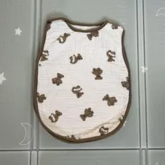 クマ柄 コットン ベビースリーパー