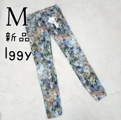 新品 レディース lggy 花柄 デニム ズボン パンツ M