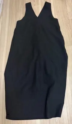 バックリボン キャミワンピース ブラック M