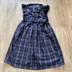 SLAP 130サイズ チェック柄ノースリーブワンピース　BE BE