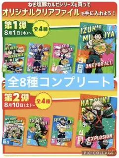 ヒロアカ クリアファイル ほっかほっか亭 コンプ MyHeroAcademia