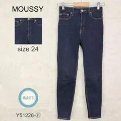 MOUSSY マウジー デニムパンツ ジーンズ スキニー 濃紺 サイズ24