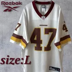 希少 NFL Reebok レッドスキンズ ゲームシャツ クーリー L 古着のサムネイル