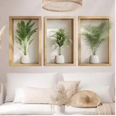 ウォールステッカー 壁紙インテリア 観葉植物 グリーン ３種セット 模様替え