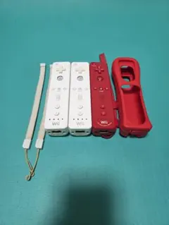 Wii リモコン 3点セット ホワイト レッド